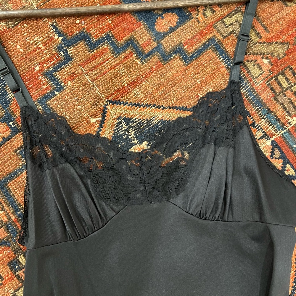 Vintage 90s Black Lace Slip Dress